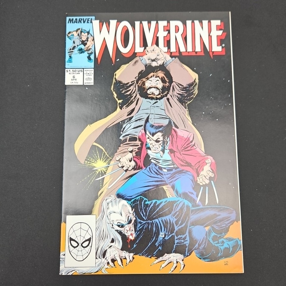 Wolverine #6 April 1989 McFarlane Pin-Up Art Back Cover‎ Marvel Comics